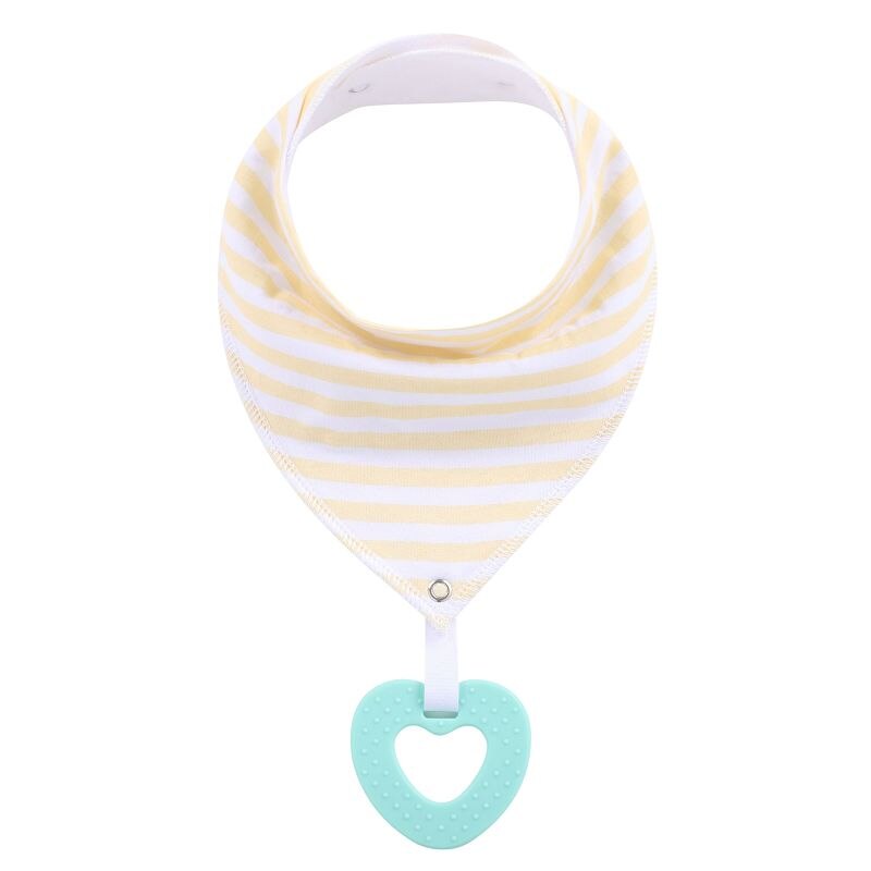 Drool Bib Bandana with Silicone Teether